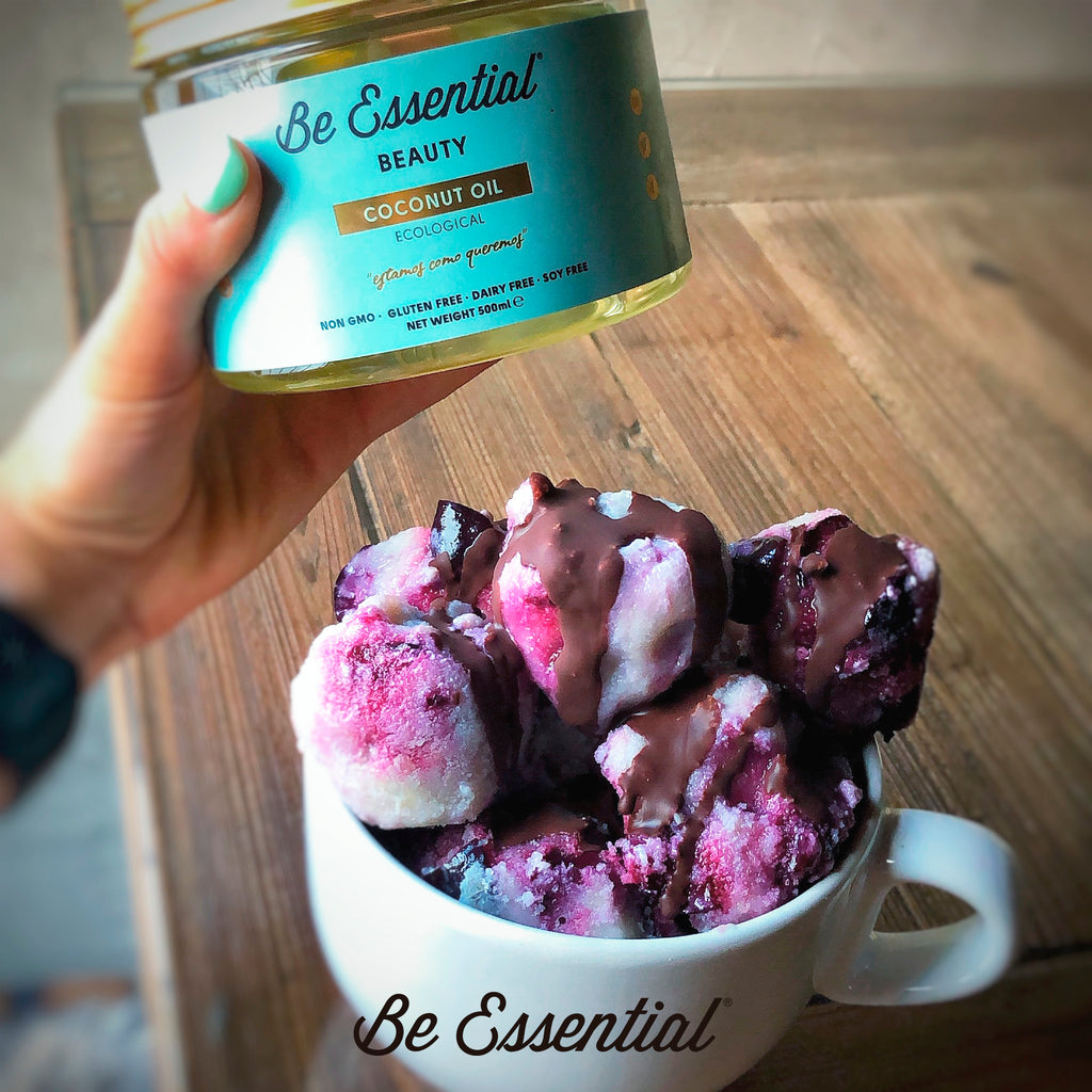 HELADO DE VAINILLA Y CEREZAS BAJO EN CARBOHIDRATOS POR @BIU_FIT_FUL